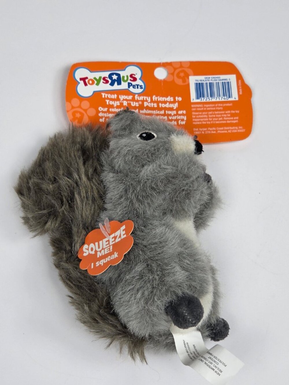 Toys"R"Us Pets Woodland Critter squirrel plush dog toy 5" - Picture 2 of 4